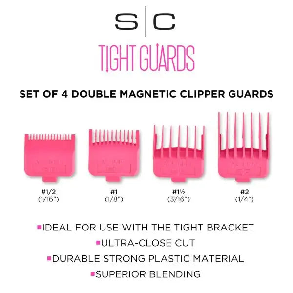 S|C Double Magnetic Tight Guards Hot Pink (4 Pack) by StyleCraft - Sustainable Living (View 4)