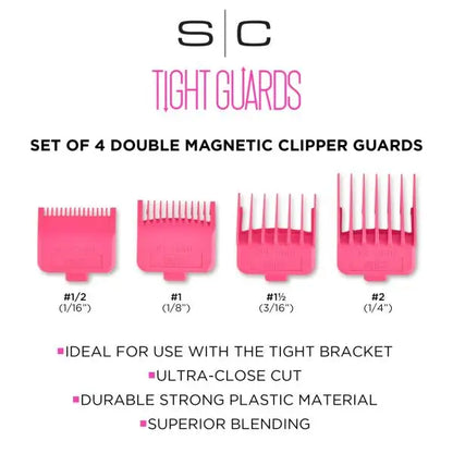 S|C Double Magnetic Tight Guards Hot Pink (4 Pack) by StyleCraft - Sustainable Living (View 4)