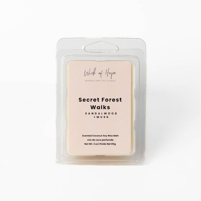 Secret Forest Walks Wax Melt | Sandalwood +  Musk by Wick of Hope - Wax Melt