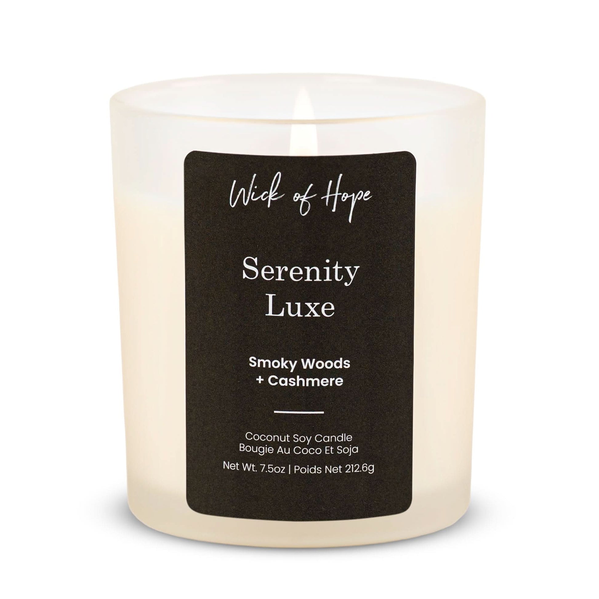 Serenity Luxe Candle | Smoky Woods + Cashmere - Eco-friendly - Sama Homes