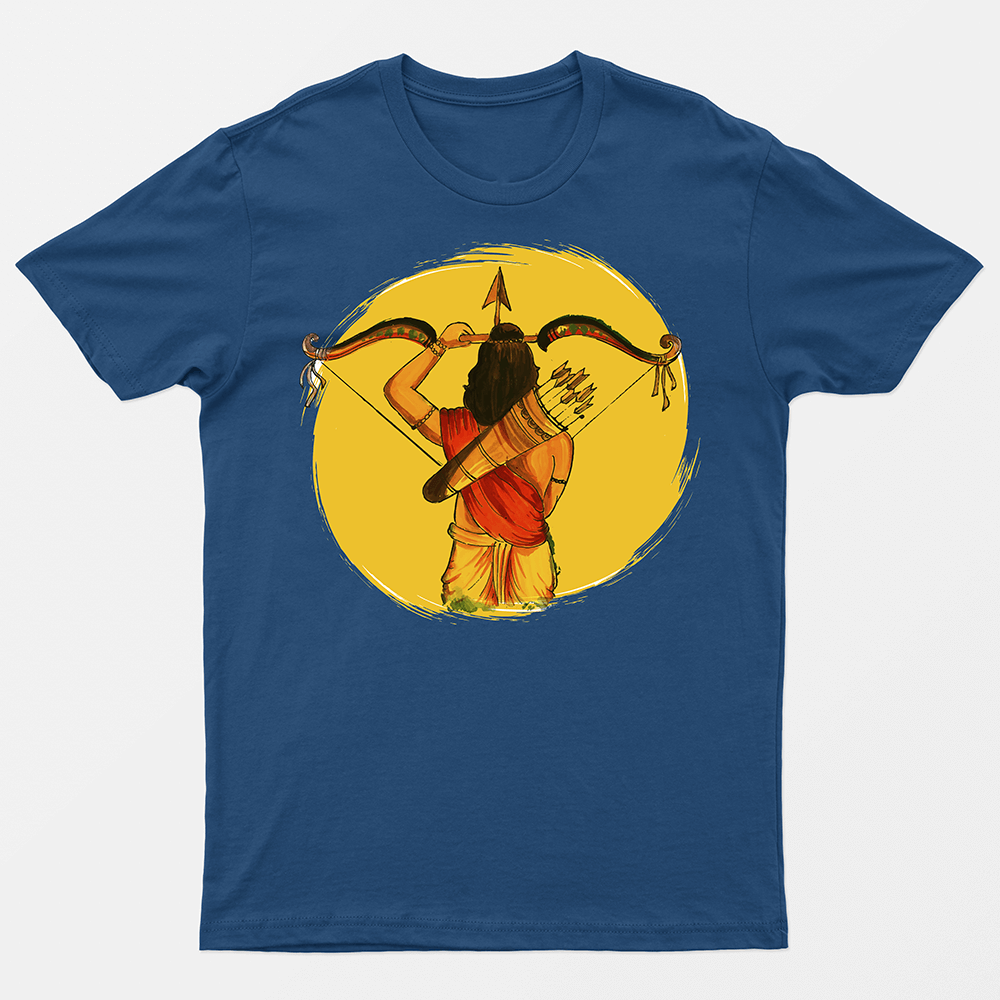 Lord Ram with bow Printed 100% cotton T-shirt