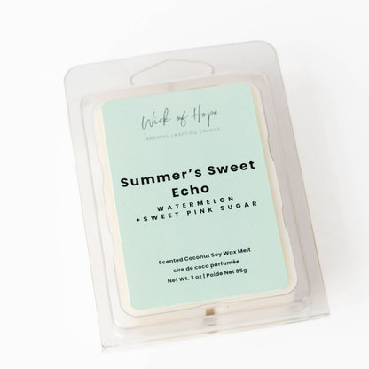Summer's Sweet Echo Wax Melt | Watermelon + Sweet Pink Sugar by Wick of Hope - Wax Melt (View 2)