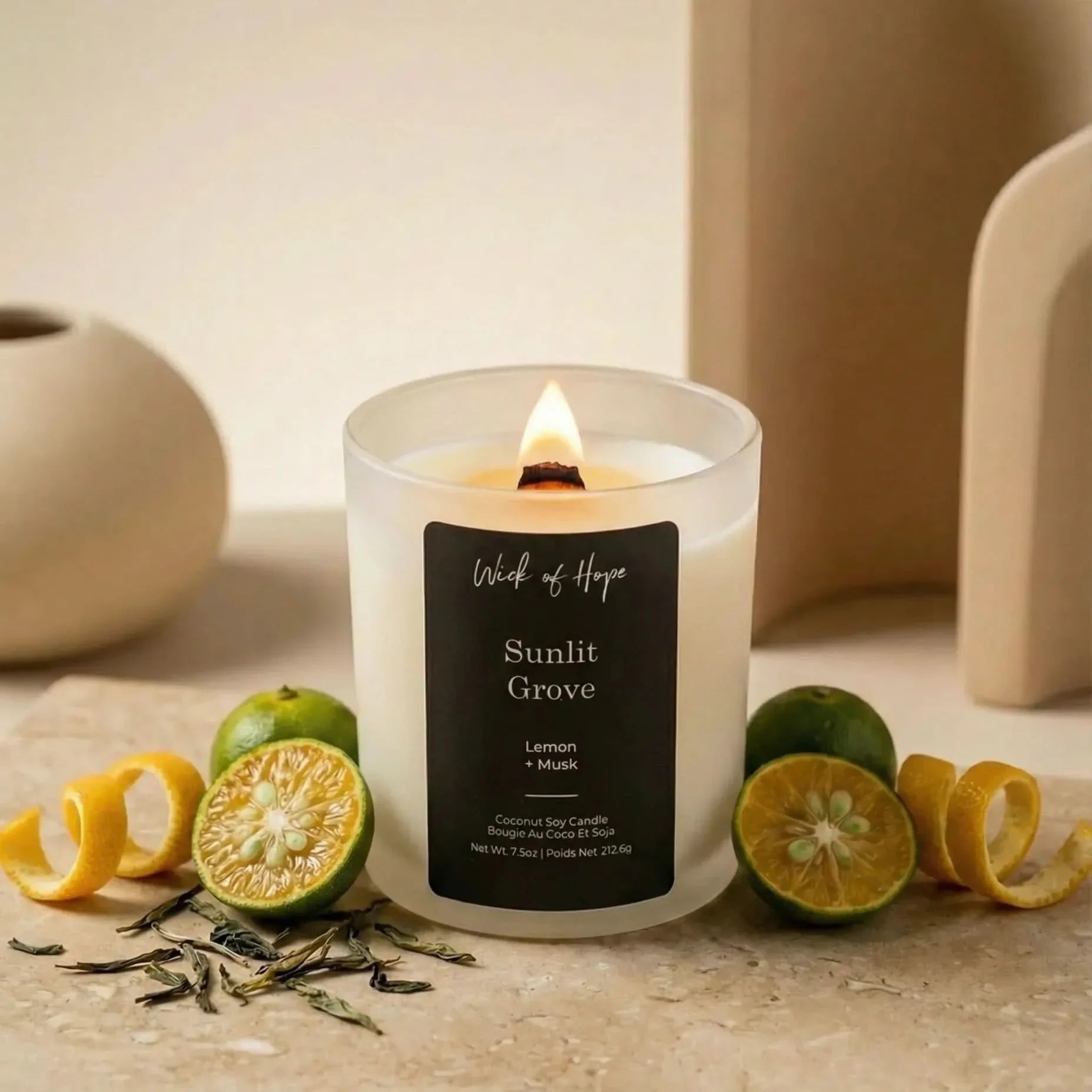 Sunlit Grove Candle | Lemon + Musk - Image 2