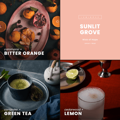 Sunlit Grove Candle | Lemon + Musk by Wick of Hope - Full Size Candle (View 7)