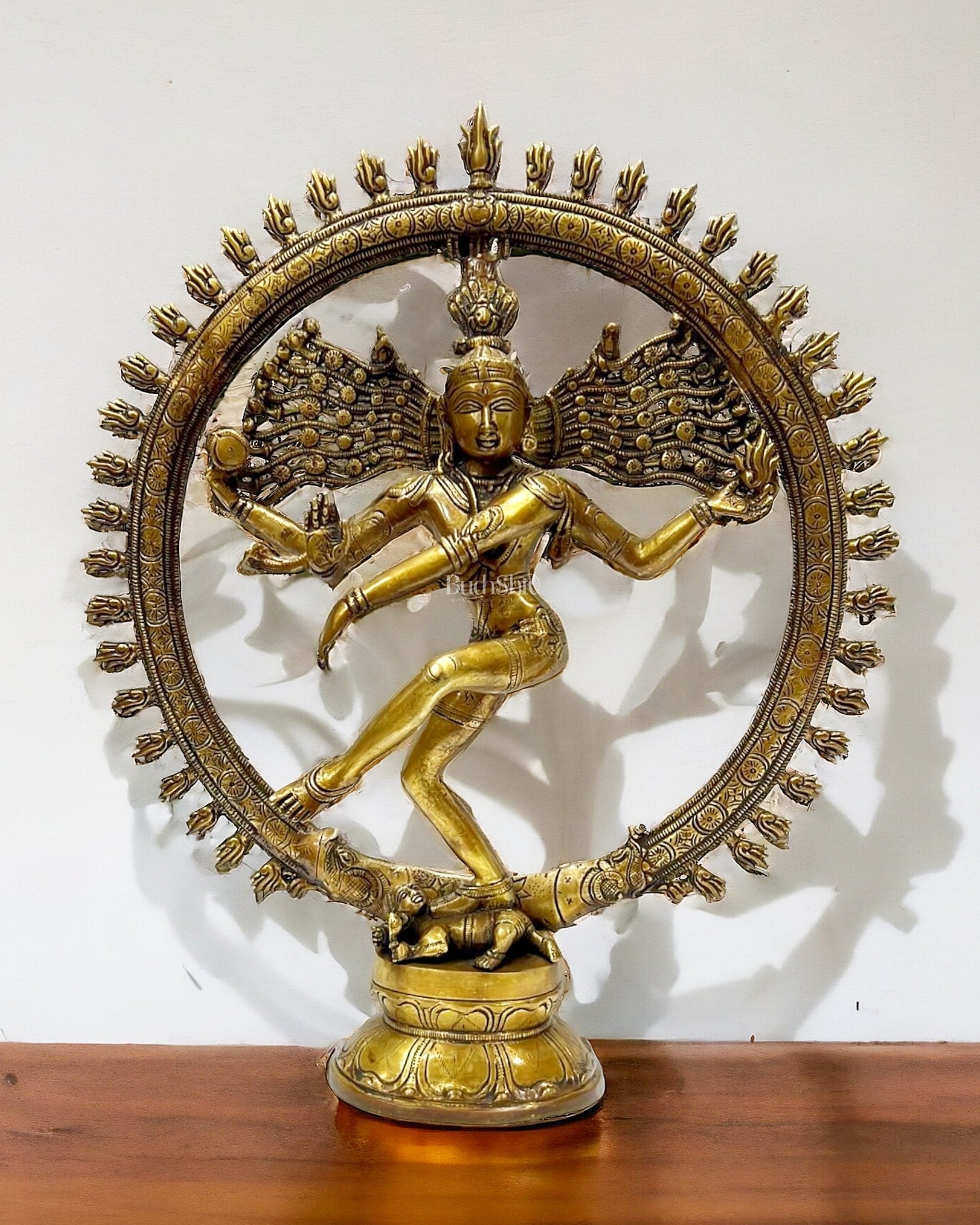 Superfine Brass Nataraja Statue - 20 INCH - Sama Homes Idol - Brass Sculpture - Eco-friendly - Sama Homes
