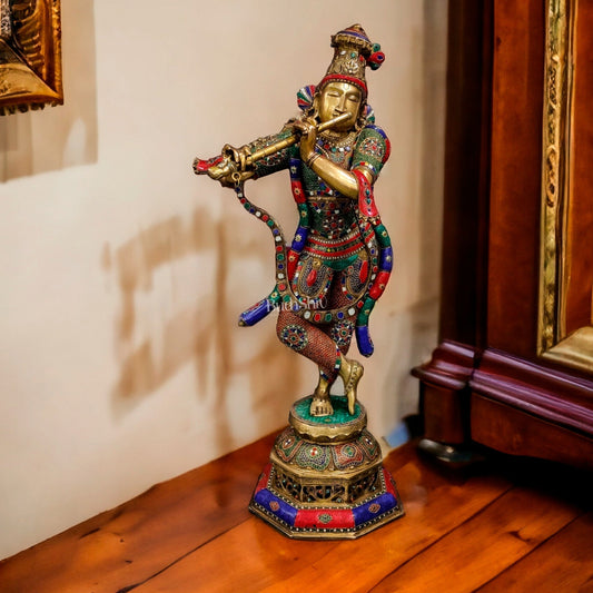 Sama Homes-brass krishna statue 45 inch 1