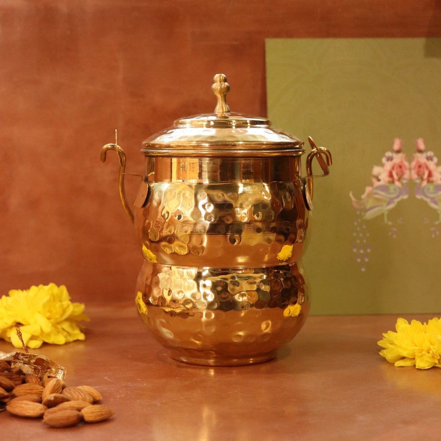 Brass Pot Shaped Storage Ghee Thooku - Sama Homes