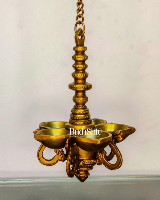 Sama Homes-brass divine hanging lamp 17 5 inch