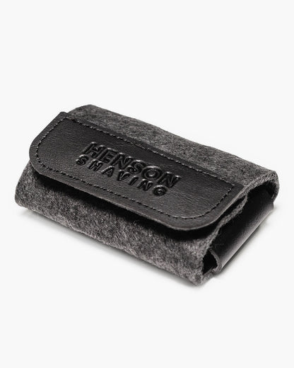 Henson Travel Case – Premium Merino Wool & Vegan Leather Razor Case – Sama Homes