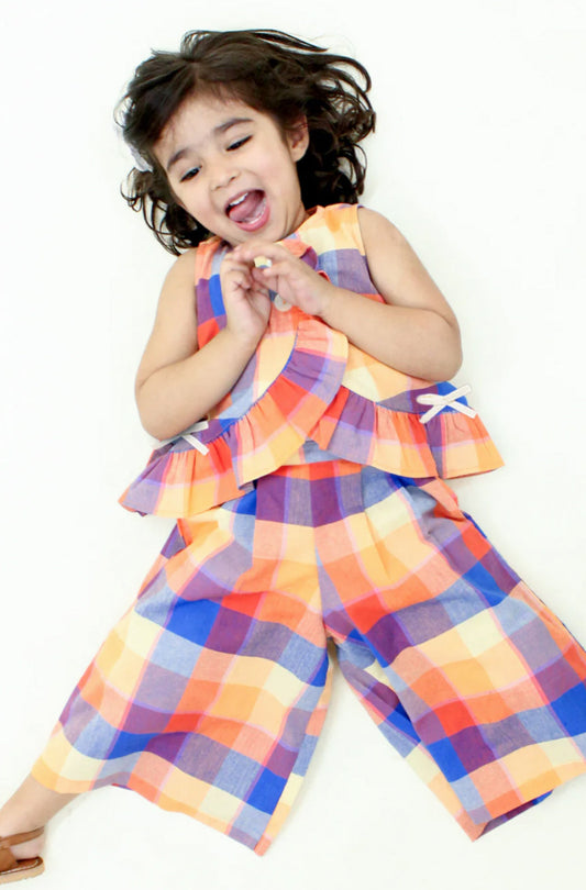 Cheerful Checks Top Set