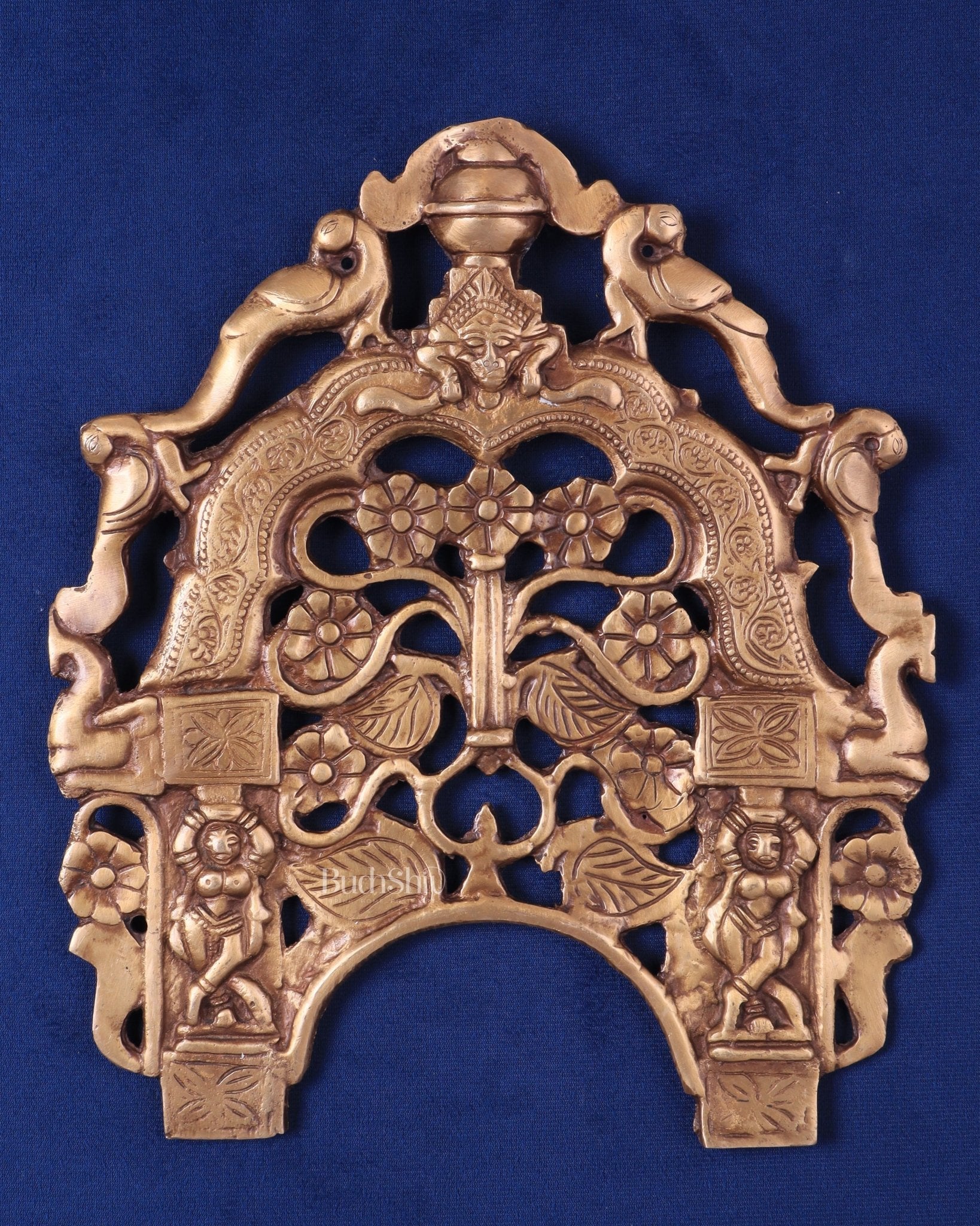 Unique Brass Prabhavali Wall Hanging – Intricate Design for Elegant Décor 12" - Sama Homes Idol - Brass Sculpture - Eco-friendly - Sama Homes