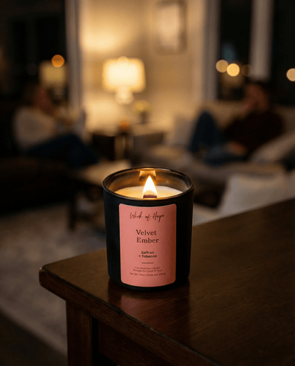 Velvet Ember Candle | Saffron + Tobacco by Wick of Hope - Full Size Candle (View 5)