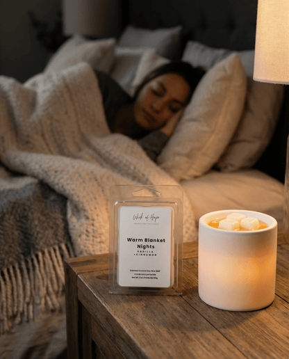 Warm Blanket Nights Wax Melt | Cinnamon + Vanilla by Wick of Hope - Wax Melt (View 3)