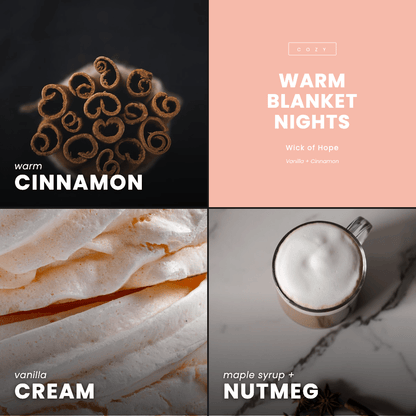 Warm Blanket Nights Wax Melt | Cinnamon + Vanilla by Wick of Hope - Wax Melt (View 4)