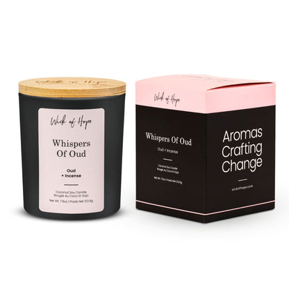 Whispers of Oud Candle | Oud + Incense by Wick of Hope - Full Size Candle (View 4)