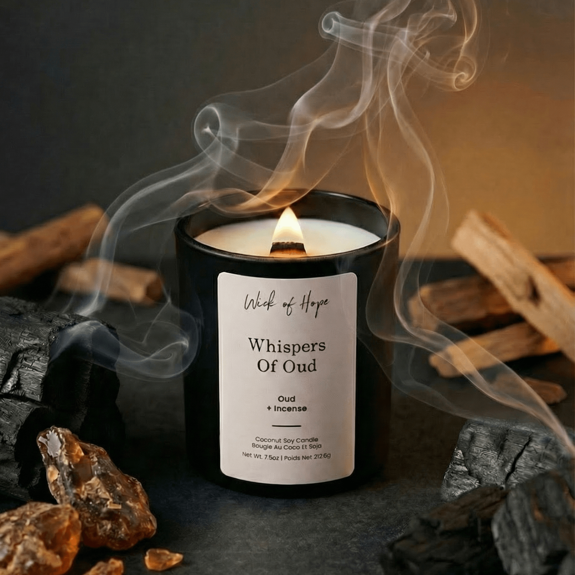 Whispers of Oud Candle | Oud + Incense - Image 2
