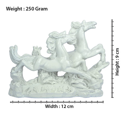 2 White Porcelain Running Horses by SAMAHealing - Feng Shui Remedies (View 4)