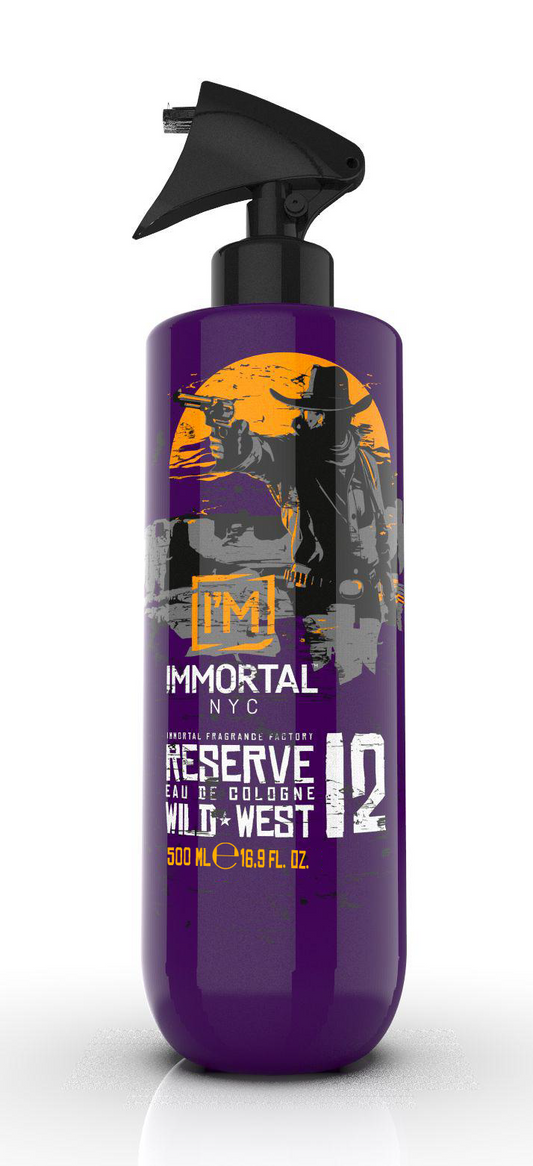 Immortal NYC Original 12 Wild West Reserve Eau de Cologne Aftershave 500ML