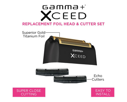 Gamma + Gold Titanium Double Foil Head and Echo Cutters Set by Gamma+ - Sustainable Living (View 6)