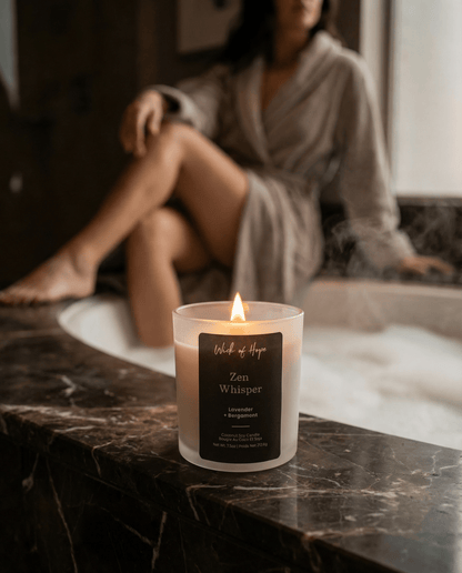 Zen Whisper Candle | Lavender + Bergamot by Wick of Hope - Full Size Candle (View 6)