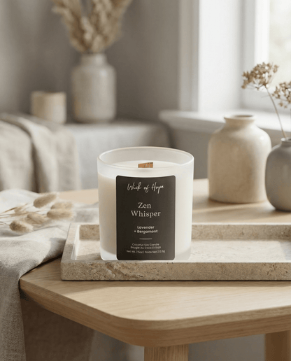 Zen Whisper Candle | Lavender + Bergamot by Wick of Hope - Full Size Candle (View 5)