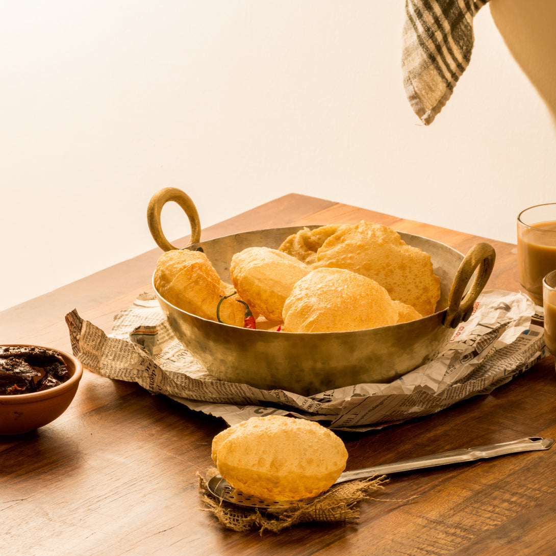 Ayurveda Starter Kit (1 Brass Kadhai, 1 Copper Tumbler, 1 Kansa (Bronze) Thaali - 10.5") - Sama Homes - Image 10