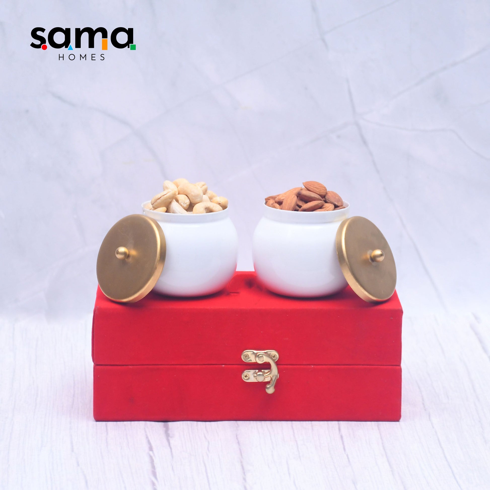 SAMA Homes - exclusive dryfruits jar containers royal gifting box set of 2 and 4