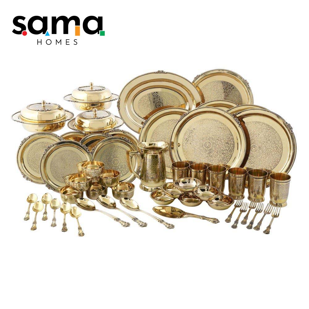 SAMA Homes - 51 piece etched dinner set