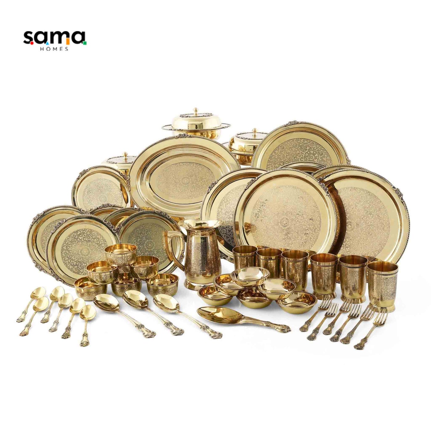SAMA Homes - 51 piece etched dinner set