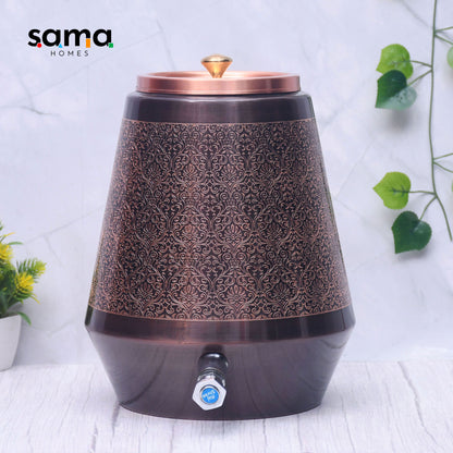 SAMA Homes - pure copper conical antique engraved designed capacity 5000 ml