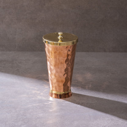 Ayurveda Starter Kit (1 Brass Kadhai, 1 Copper Tumbler, 1 Kansa (Bronze) Thaali - 10.5") - Sama Homes