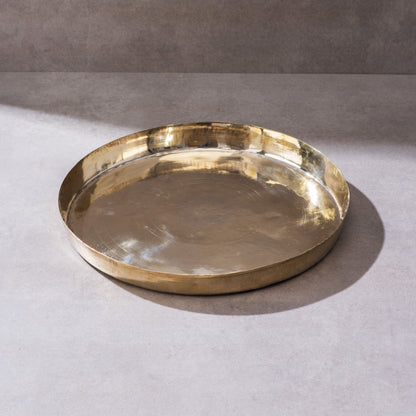 Ayurveda Starter Kit (1 Brass Kadhai, 1 Copper Tumbler, 1 Kansa (Bronze) Thaali - 10.5") - Sama Homes