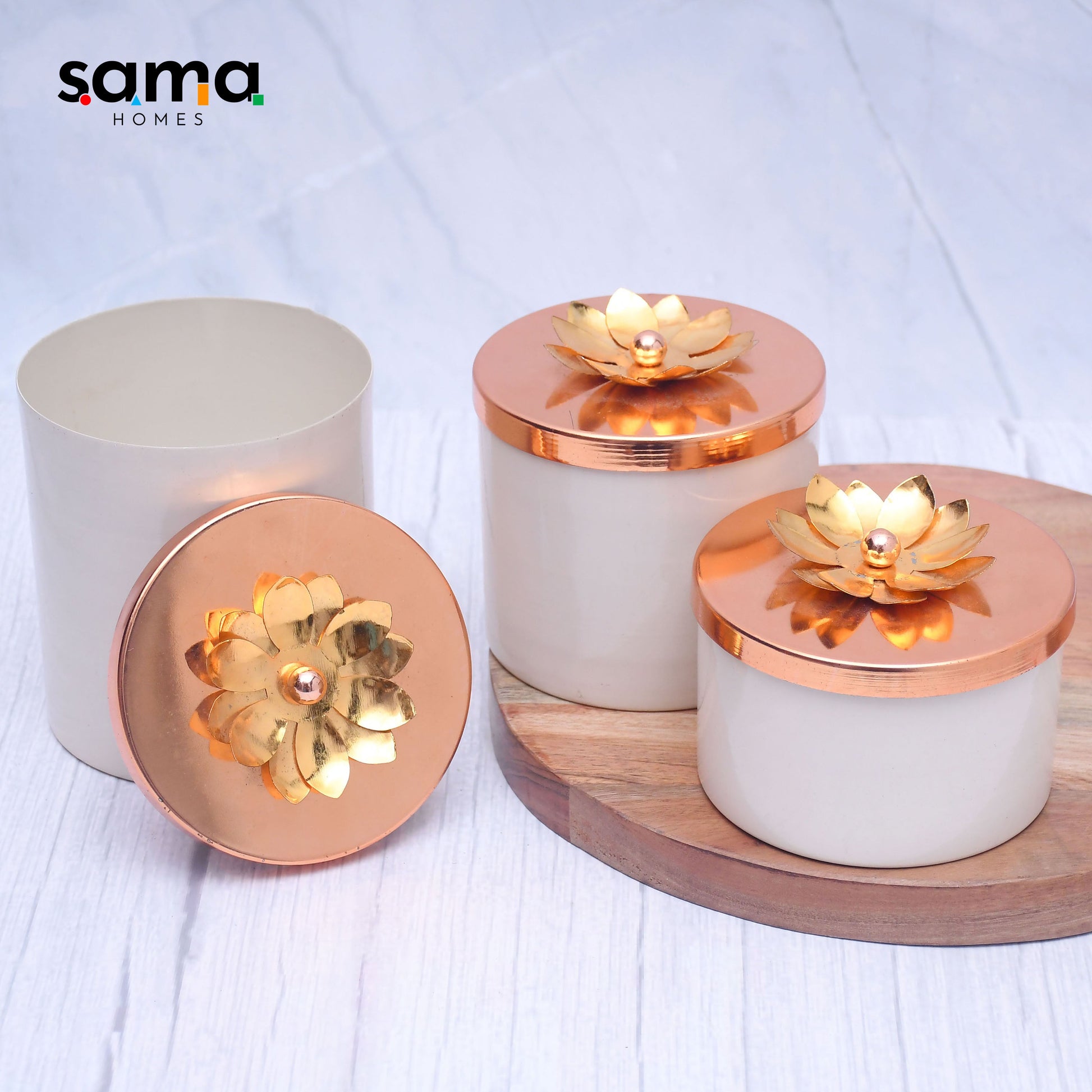 SAMA Homes - exclusive dryfruits jar containers for home kitchen storage box set of 3
