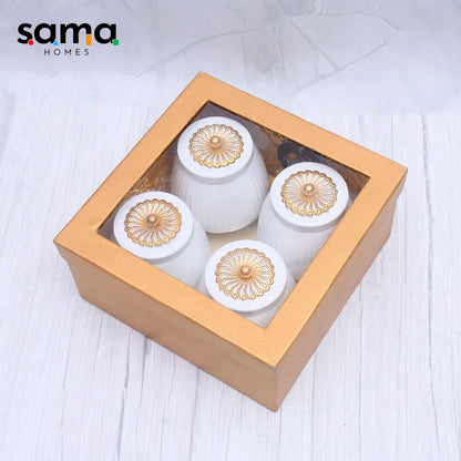 SAMA Homes - exclusive container set of 4 with white color for multi purposes