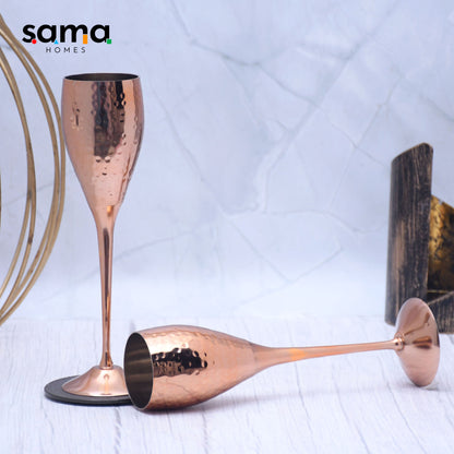 SAMA Homes - beautifully designed copper utensils copper goblet glasses set of 3