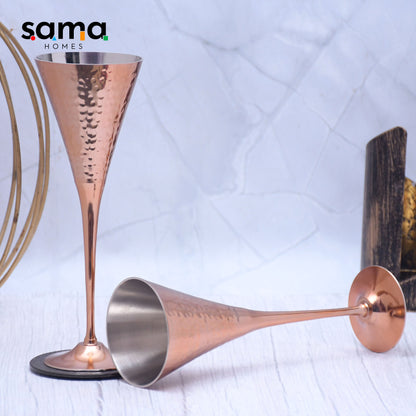 SAMA Homes - beautifully designed copper utensils copper goblet glasses set of 2