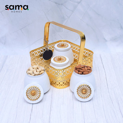 SAMA Homes - exclusive basket with 4 container for multi purposes