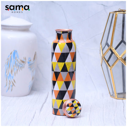 SAMA Homes - exclusive geometric designed pure copper bottle leak proof