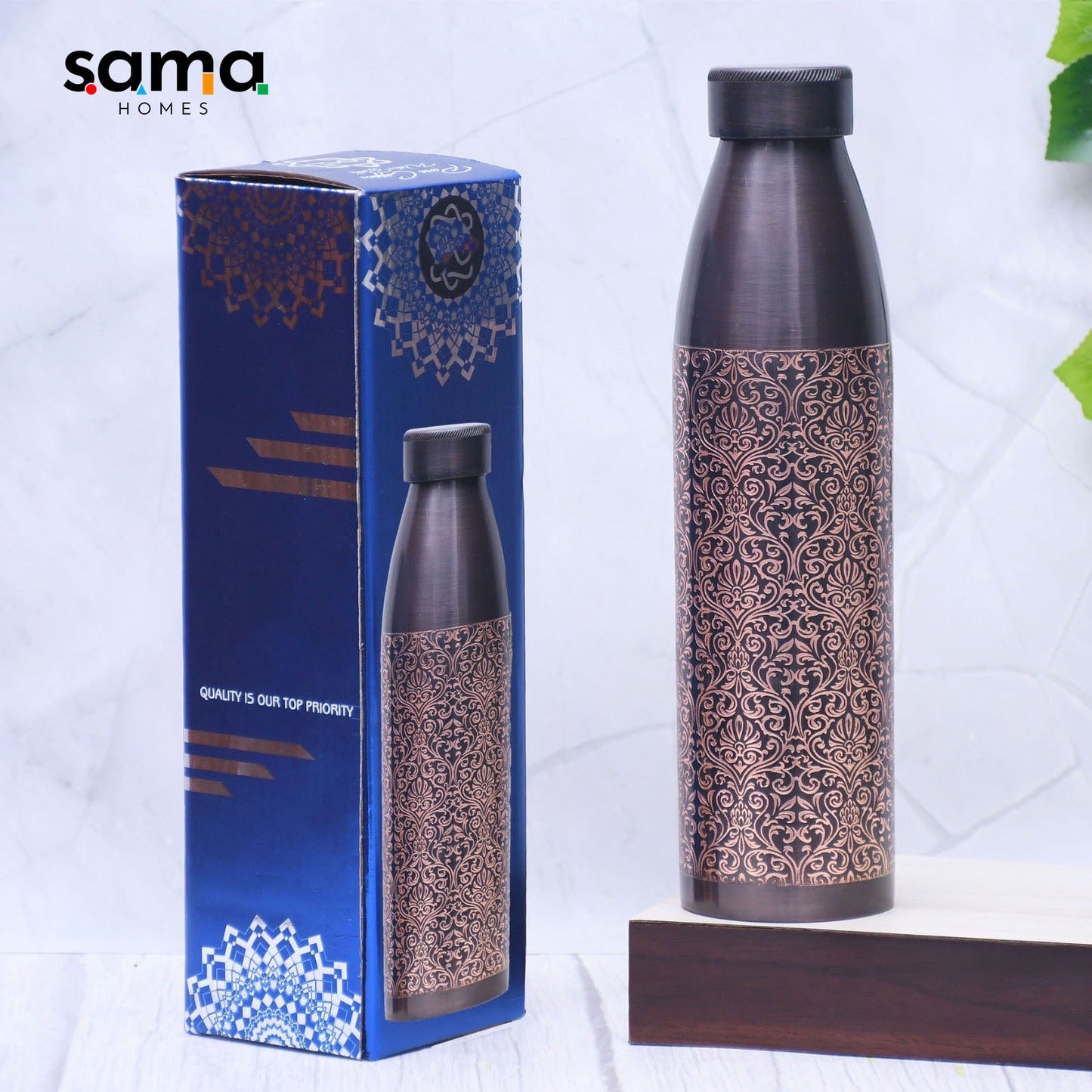 SAMA Homes - pure copper water bottle dr engraved