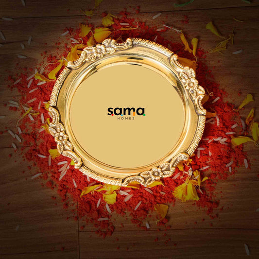 SAMA Homes - brass bhog plate