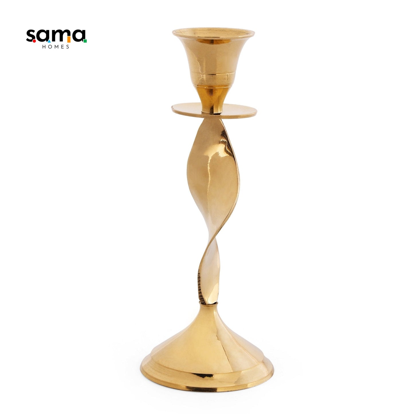 SAMA Homes - brass candle holder