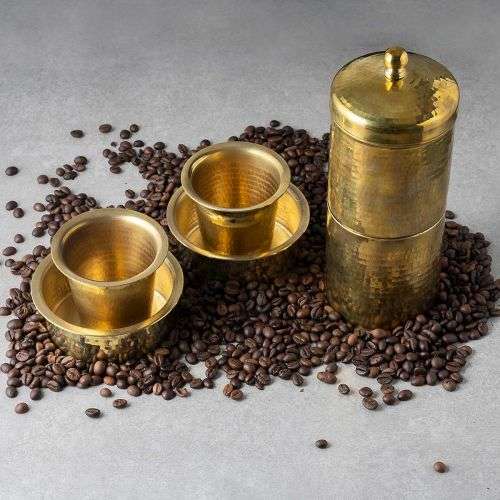 SAMA Homes - brass coffee filter medium davara tumbler combo