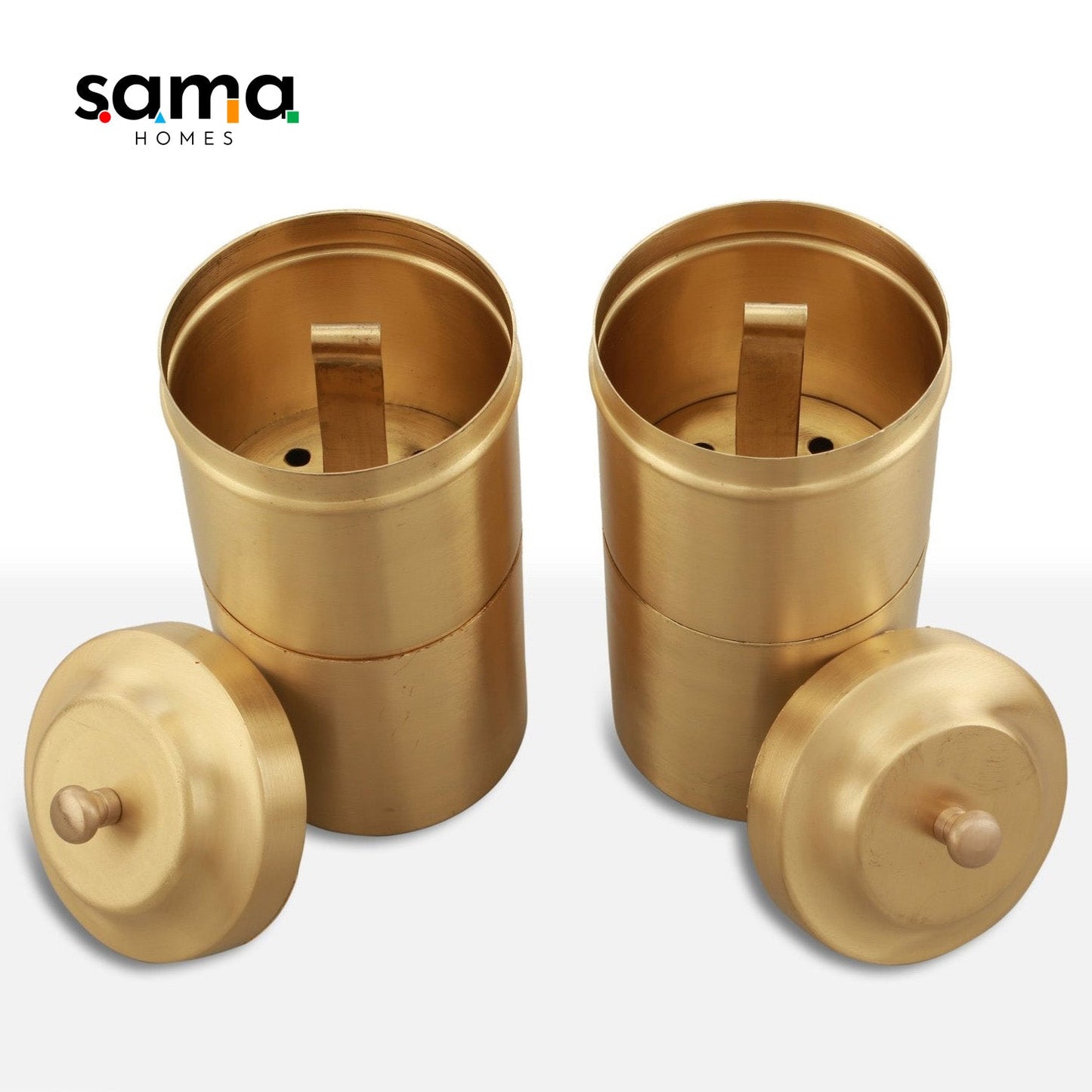 SAMA Homes - brass coffee filter with matte finish