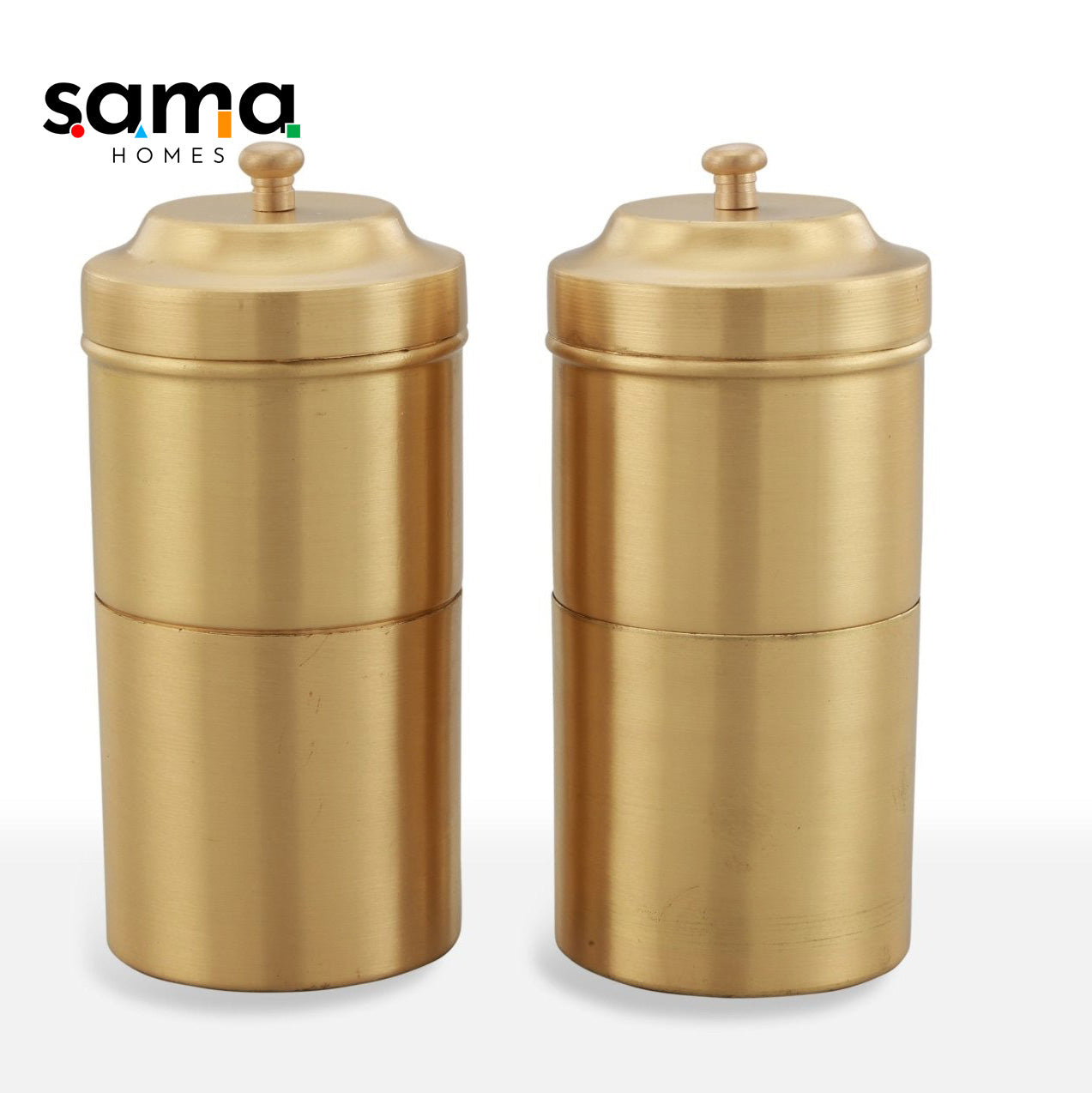 Brass Coffee Filter with Matte Finish | Authentic South Indian Filter Coffee Experience | Traditional & Durable Design - Sama Homes - Image 2