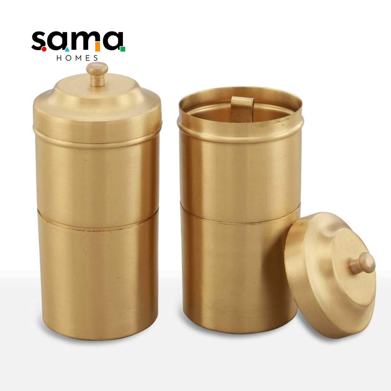 SAMA Homes - brass coffee filter with matte finish