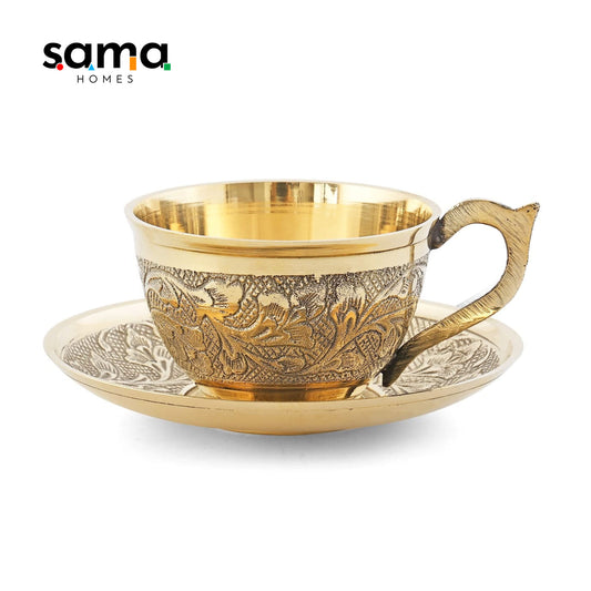 SAMA Homes - brass cup saucer