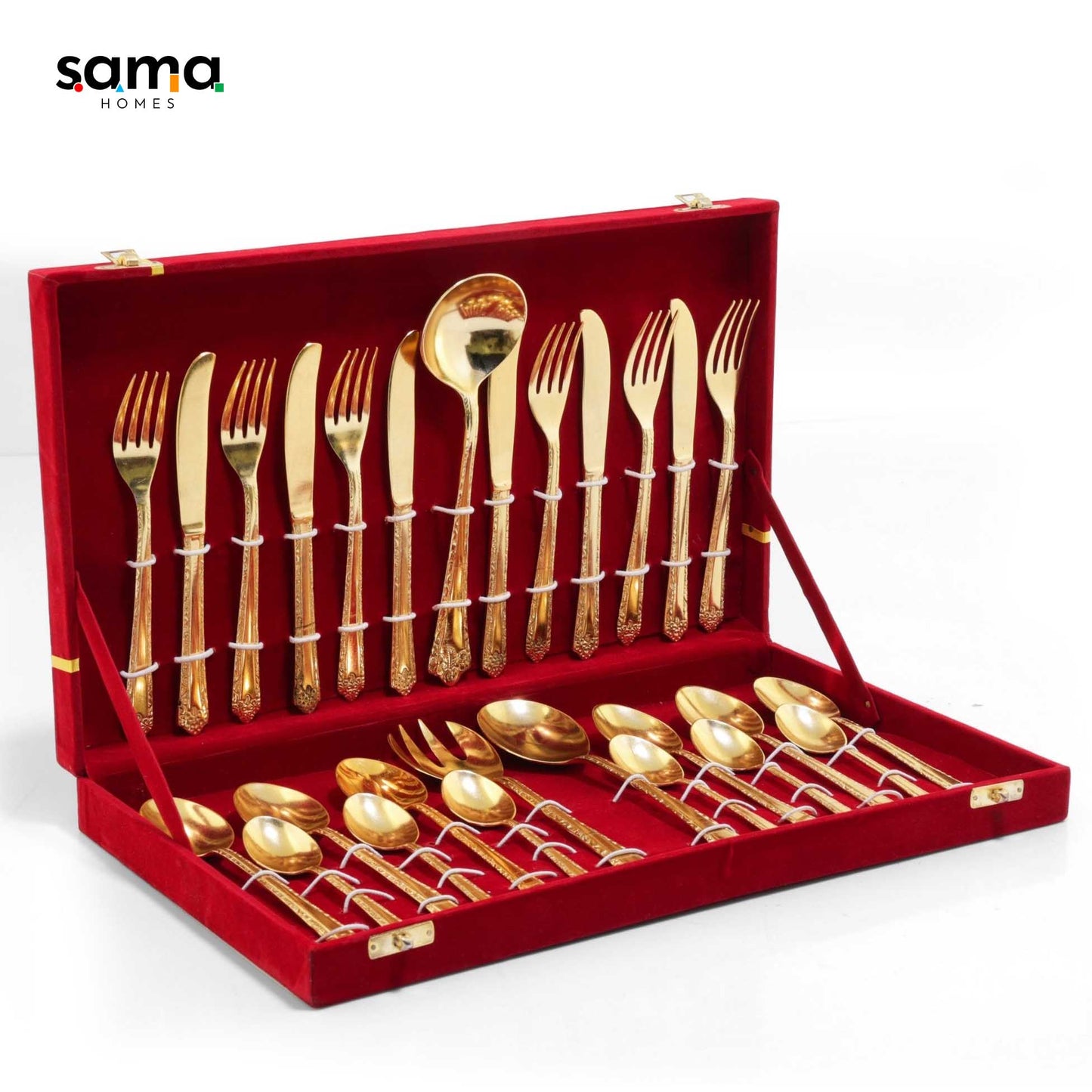 SAMA Homes - brass cutlery set