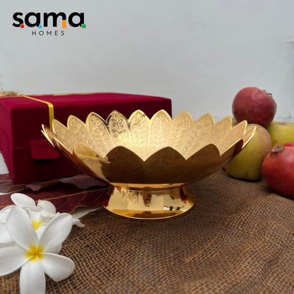 SAMA Homes - brass etched bowl with velvet box