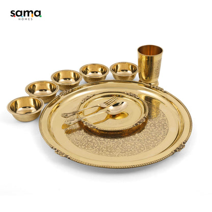 SAMA Homes - brass etched dinner set