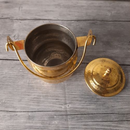 SAMA Homes - brass pot shaped storage ghee thooku